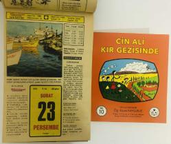 23 Şubat 1978 hediyelik orijinal Hürriyet takvim yaprağı (Cin Ali kitabı hediyeli:)