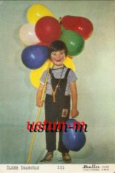 İLKER İNANOĞLU BALONLU RENKLİ KARTPOSTAL...