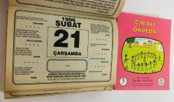 21 Şubat 1996 hediyelik orijinal Şahkulu takvim yaprağı (Cin Ali kitabı hediyeli:)