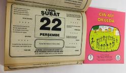 22 Şubat 1996 hediyelik orijinal Şahkulu takvim yaprağı (Cin Ali kitabı hediyeli:)