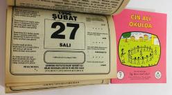 27 Şubat 1996 hediyelik orijinal Şahkulu takvim yaprağı (Cin Ali kitabı hediyeli:)