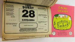 28 Şubat 1996 hediyelik orijinal Şahkulu takvim yaprağı (Cin Ali kitabı hediyeli:)