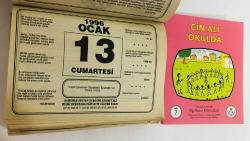 13 Ocak 1996 hediyelik orijinal Şahkulu takvim yaprağı (Cin Ali kitabı hediyeli:)