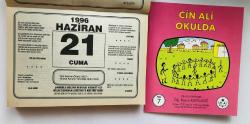 21 Haziran 1996 hediyelik orijinal Şahkulu takvim yaprağı (Cin Ali kitabı hediyeli:)