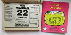 22 Haziran 1996 hediyelik orijinal Şahkulu takvim yaprağı (Cin Ali kitabı hediyeli:)