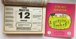 12 Mayıs 1996 hediyelik orijinal Şahkulu takvim yaprağı (Cin Ali kitabı hediyeli:)