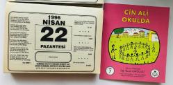22 Nisan 1996 hediyelik orijinal Şahkulu takvim yaprağı (Cin Ali kitabı hediyeli:)