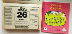 26 Nisan 1996 hediyelik orijinal Şahkulu takvim yaprağı (Cin Ali kitabı hediyeli:)