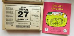 27 Nisan 1996 hediyelik orijinal Şahkulu takvim yaprağı (Cin Ali kitabı hediyeli:)