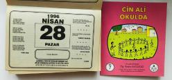 28 Nisan 1996 hediyelik orijinal Şahkulu takvim yaprağı (Cin Ali kitabı hediyeli:)