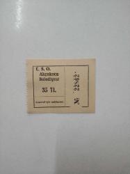 Efemera - E.S.O. Akçakoca Otobüs Bileti 35 Lira - kitantik - kitaLog