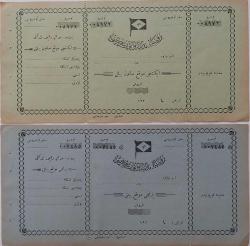 1927-28 OSMANLICA MUDANYA-BURSA ÖĞRENCİ-ASKER ORJİNAL BİLETLERİ sss-yyy ÇOK NADİR