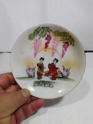 P9--KUTANICHINE EL DEKORLU JAPON FİNCAN TABAĞI