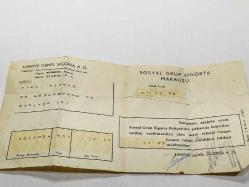 KL10--1960 TÜRKİYE GENEL SİGORTA A.O. TAHSİLAT MAKBUZU