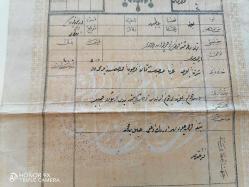 BOLU BARTIN İLÇESİ TUĞRALI VE ARMALI OSMANLICA SENEDİ HAKANİ TAPU...