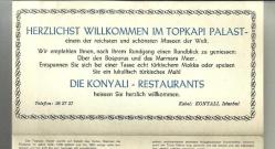 KONYALI ALMANCA TOPKAPI SARAYI KROKİSİ VE BROŞÜR...