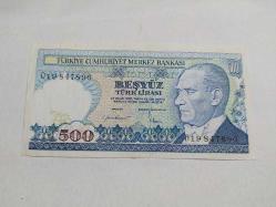 PR106--D893--896 SERİ DÖRT ADET--KAĞIT 500 TÜRK LİRASI-çok temiz