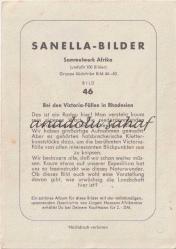 Bei den Victoria Fallen in Rhodesien / Sanella Bilder Sammelwerk Afrika Bild 46