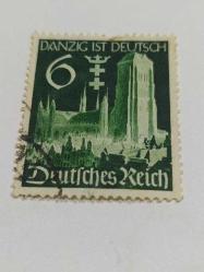 P5-5-2- 1939 DANZING IST DEUTCH DAMGALI ALMANYA REICH DÖNEMİ PULU