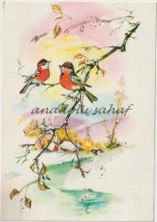 Kış ve Doğa Temalı Simli Kartpostal 4 / Emniyet Basımevi