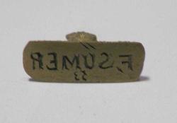 K61--F.SÜMER YAZILI ESKİ PİRİNÇ MÜHÜR