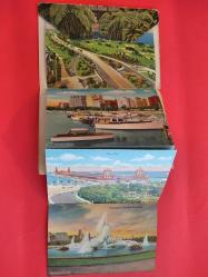 1937 Baskı Chicago's Beatiful Parks - İzmir'e Gönderilmiş 18 Adet Katlanır Chicago Parkları Kartpostalları