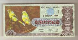 LOT.3 » SARIKANARYALAR TEMALI MİLLİ PİYANGO BİLETİ...
