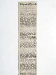 İtfaiyemiz 15 yaşında / 1937 tarihli, dergi haberi