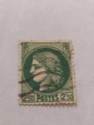 P,5-7-9- 1945-DAMGALI FRANSA PULU 2,5 F-CERES MAZELİN