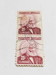 P,5-8-6--DAMGALI 2 ADET AMERİKA FREDIRICK DOUGLASS POSTA PULU
