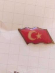 R18--1960'LARDAN DALGALANAN TÜRK BAYRAKLI ROZET