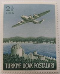 1950 2½ 2,5 LİRA UÇAK PULU ORİJİNAL MNH TEK PUL TAM SERİ EEE3C2 2024 KATALOK DEĞERİ;1.800.00TL ÇOK NADİR