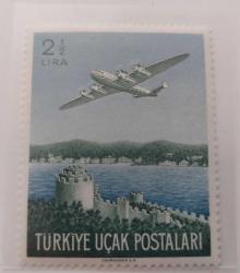 1950 2½ 2,5 LİRA UÇAK PULU ORİJİNAL MNH TEK PUL TAM SERİ EEE3C2 2024 KATALOK DEĞERİ;1.800.00TL ÇOK NADİR