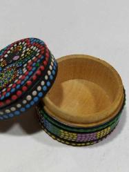 K67------ DOT ART AVUSTRALYA KOALA FİGÜRLÜ EL DEKORLU MANDALA MİNİ KUTU