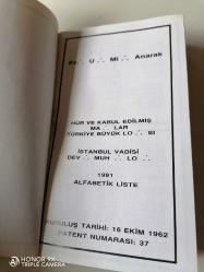 1991 MASON DEVRİM LOCASI ALFABETİK SIRALI İSİM VE ADRES DEFTERİ...