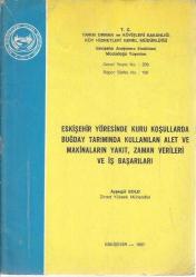 TARIM ORMAN VE KÖY İŞLERİ BAKANLIĞI KÖY HİZMETLERİ GENEL MÜDÜRLÜĞÜ YAYIN NO: 206 RAPOR SERİ: 156
