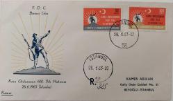 1963 TÜRK KARA ORDUSUNUN 600.YILI HATIRASI TAAHÜTLÜ KAMER YAPIMI FDC İLK GÜN ZARFI 2024 KATALOK DEĞERİ;8.000.00TL AA2B PEK BULUNMAZ
