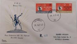 1963 TÜRK KARA ORDUSUNUN 600.YILI TAAHHÜTLÜ KAMER YAPIMI FDC İLK GÜN ZARFI 2024 KATALOK DEĞERİ;8.000.00TL RR2AA1 PEK BULUNMAZ
