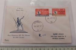 1963 TÜRK KARA ORDUSUNUN 600.YILI TAAHHÜTLÜ KAMER YAPIMI FDC İLK GÜN ZARFI 2024 KATALOK DEĞERİ;8.000.00TL RR2AA1 PEK BULUNMAZ