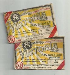 VIKTORIA KUMAŞ BOYLARI İKİ ADET AÇILMAMIŞ PAKET...