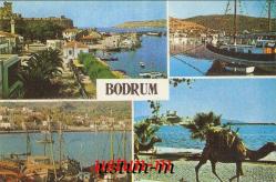 1980 POSTADAN GEÇMİŞ BODRUM PARÇALI KARTPOSTAL...