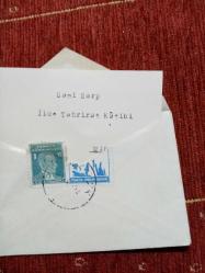 1930-1950 arası Tebrik Kartı ve zarfı