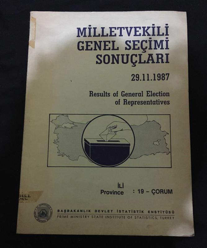 M LLETVEK L GENEL SE M SONU LARI 29.11.1987 ORUM 2.el