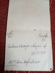 Benzin karnesi koçanı ve makbuzu lotu 1929-1932