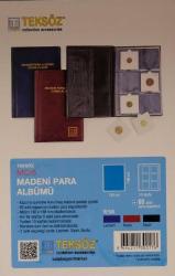 TEKSÖZ MC/6 Madeni Para Albümü Kapamalı 60 Adetlik Siyah