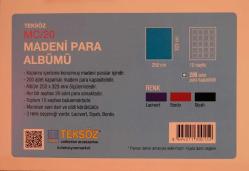 TEKSÖZ, MC20 , Madeni Para Albümü, Kapamalı ,200 Adetlik Bordo