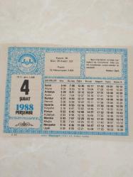 Efemera - 4 ŞUBAT 1988 TAKVİM YAPRAĞI - DOĞUM GÜNÜ HEDİYESİ - kitantik - kitaLog