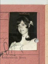 1967 TİYATRO SANATÇISI MÜJGAN AĞRALI VERGİ KARNESİ...