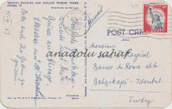 Wrigley Building and Chicago Tribune Tower, Chicago, 1963 / Postadan Geçmiş, Pullu, Damgalı