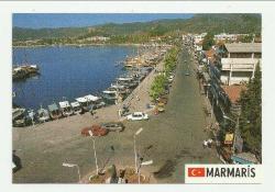 MUĞLA MARMARİS YAT LİMANI ESKİ KARTPOSTAL...